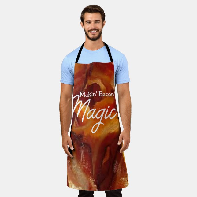 Tablier Bacon : Customisez votre style de Cuisine (Porté)
