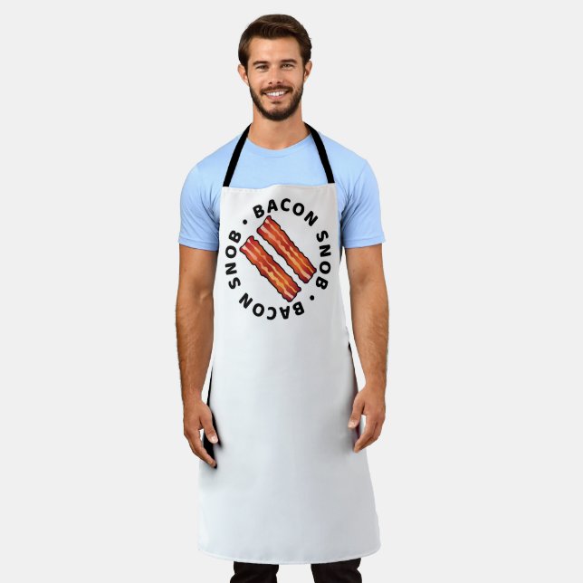 Tablier Bacon Snob Business Apron blanc (Porté)