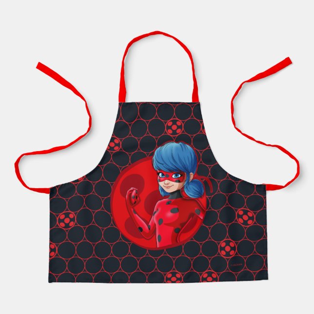 Tablier Badge rouge Ladybug (Recto)