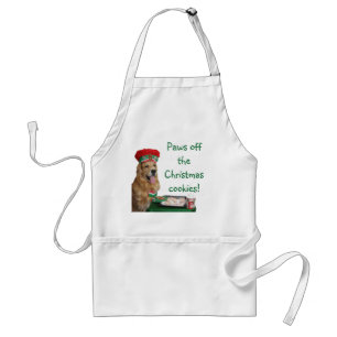 Tablier Baker de Noël de golden retriever