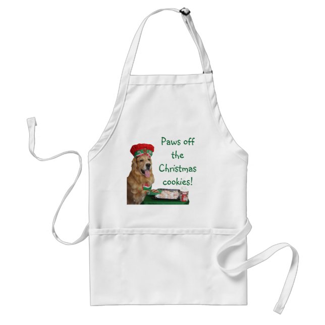 Tablier Baker de Noël de golden retriever (Devant)
