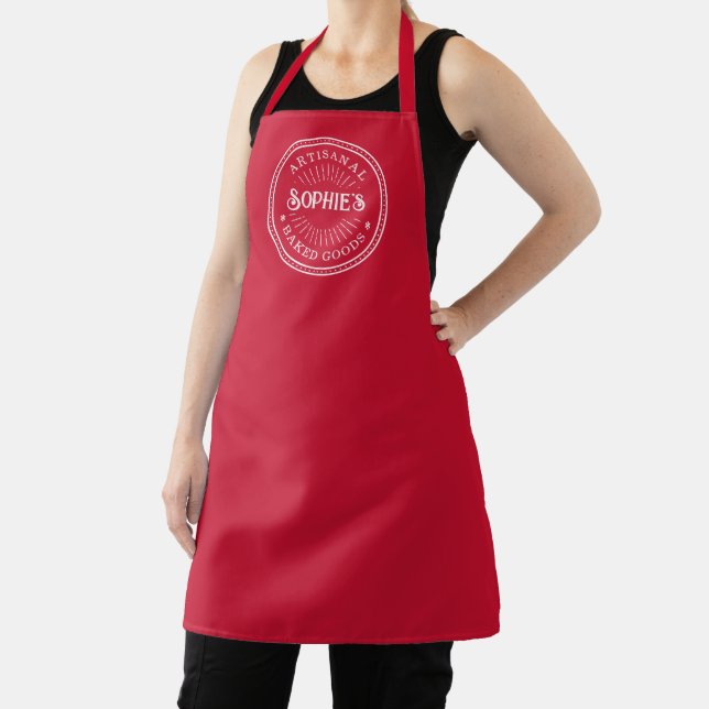 Tablier Baker Dessert Caterer Boulangerie Logo Rouge (Insitu)