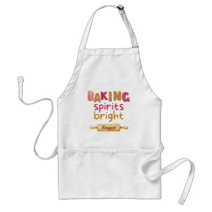 Tablier Baking Spirits Bright Personalized Christmas 