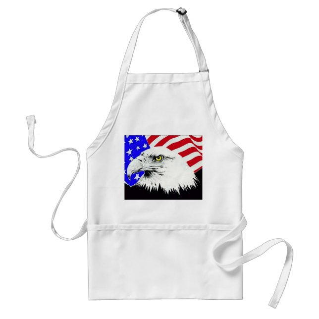 Tablier Bald Eagle et drapeau américain (Devant)
