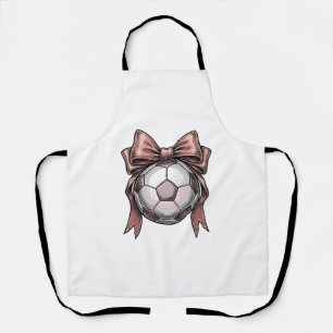 Tablier Ballon de football vintage à ruban rose