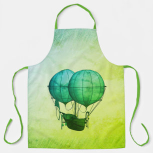 Tablier Ballons à air chaud Steampunk avec vert de navire