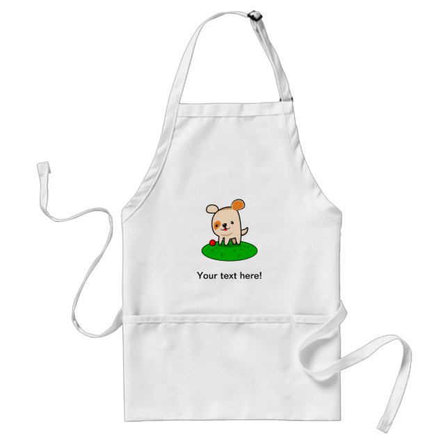 Tablier Bande dessinée mignonne de chiot (Devant)