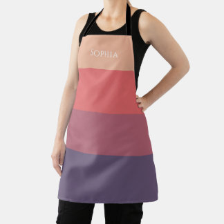 Tablier Bandes de couleur automne -