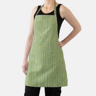 Tablier Bandes pâles vert olive