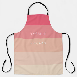 Tablier Bandes pastel roses