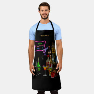 Tablier Barre Apron avec votre (vos) nom(s) sur le panneau