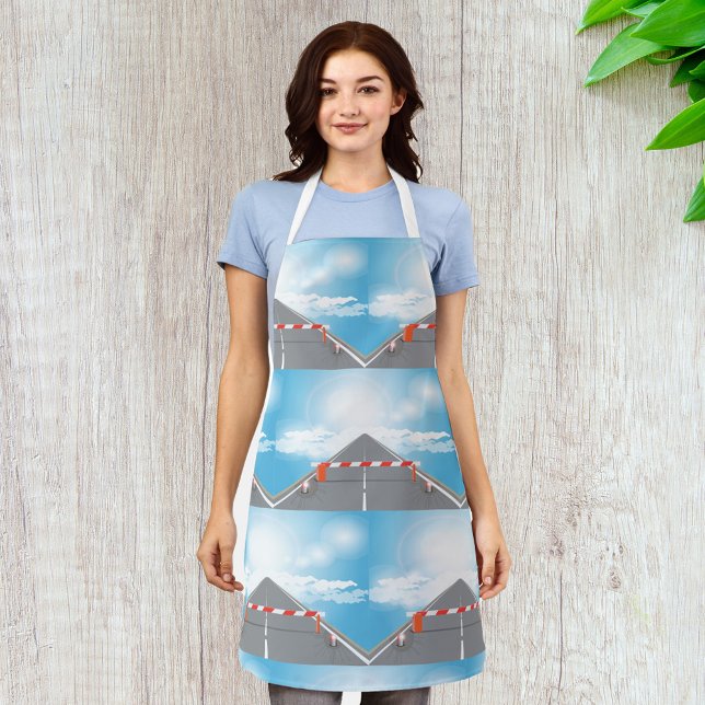 Tablier Barrière rouge et blanche Accès bloqué (Créateur téléchargé)