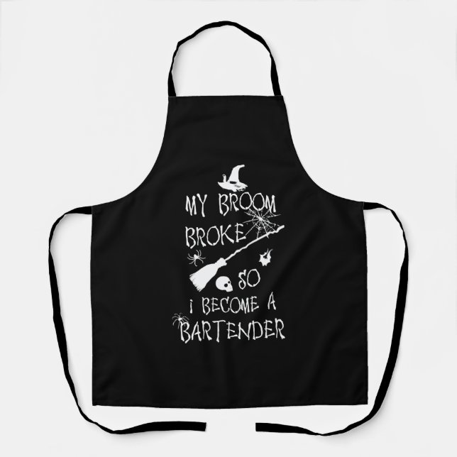 Tablier Bartender Halloween (Recto)