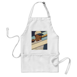 Tablier Base-ball vintage joueur de baseball, art stylisé