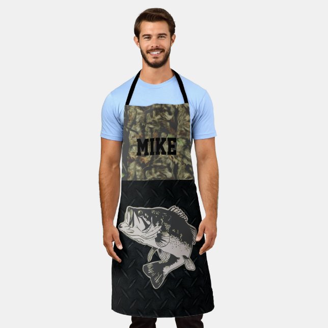 Tablier Bass Fishing Camo Nom masculin Cool sportif (Porté)