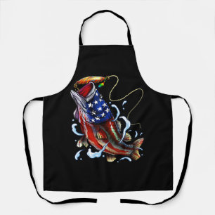 Tablier Basse Pêche Poisson Drapeau américain Pêche patrio