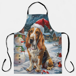 Tablier Basset Hound Chien Winter Wonderland Noël Joie