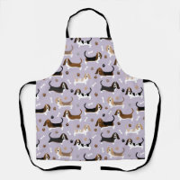 Basset Hound Chig Bones and Paws Apron