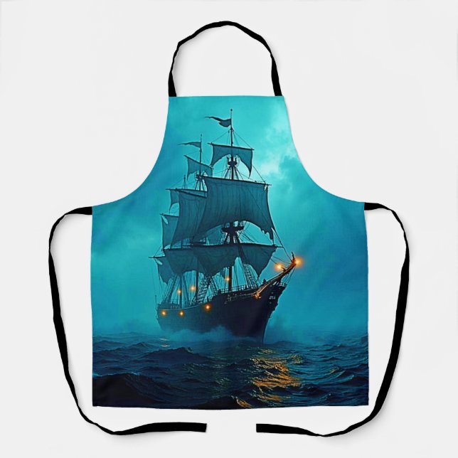 Tablier Bateau fantôme sur le design Stormy Seas (Recto)