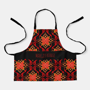 Tablier Batik indonésien Abstrait motif floral
