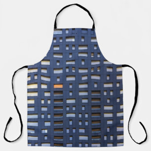 Tablier Bâtiment en béton bleu et blanc