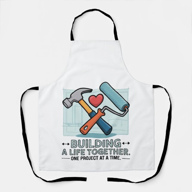 Tablier Bâtir une vie commune | Do-it-yourself Couple & Ac (Recto)