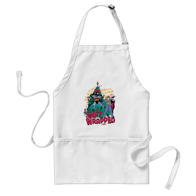 Tablier Batman | Batman & Robin Cadeau Emballé À L'Arbre X (Devant)