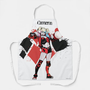 Tablier Batman   Harley Quinn Hearts & Diamonds Splatter