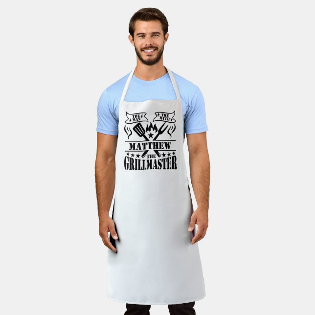 Tablier BBQ Grill Maître L'Homme Le Mythe Personnalisé (Porté)