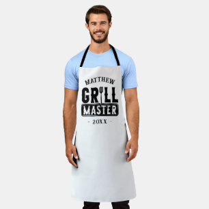 Tablier BBQ Grill Master Personnalisé Meilleur papa Père