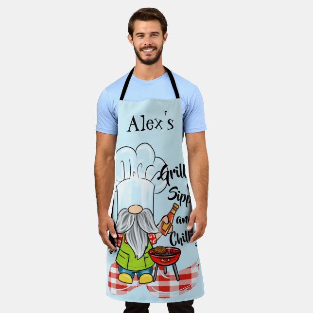 Tablier BBQ Grillage Personnaliser (Porté)