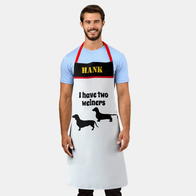 Tablier BBQ Lover Griller Funny J'ai deux tournois de chie (Porté)