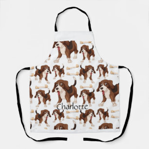 Tablier Beagle chien transparent motif Nom personnalisé
