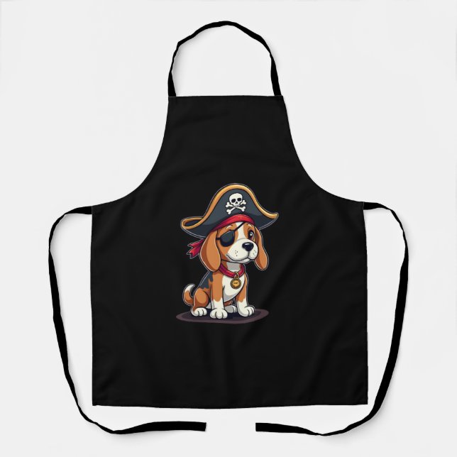 Tablier Beagle Pirate Costume Jolly Roger Flag Skull Cross (Recto)