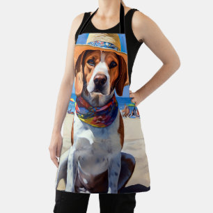 Tablier Beagle sur la plage, cadeau d'été pour les amoureu