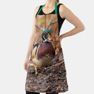 Tablier Beau canard à bois mâle dans les bois