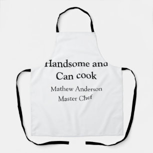 Tablier Beau et peut cuisiner ajouter nom master chef date