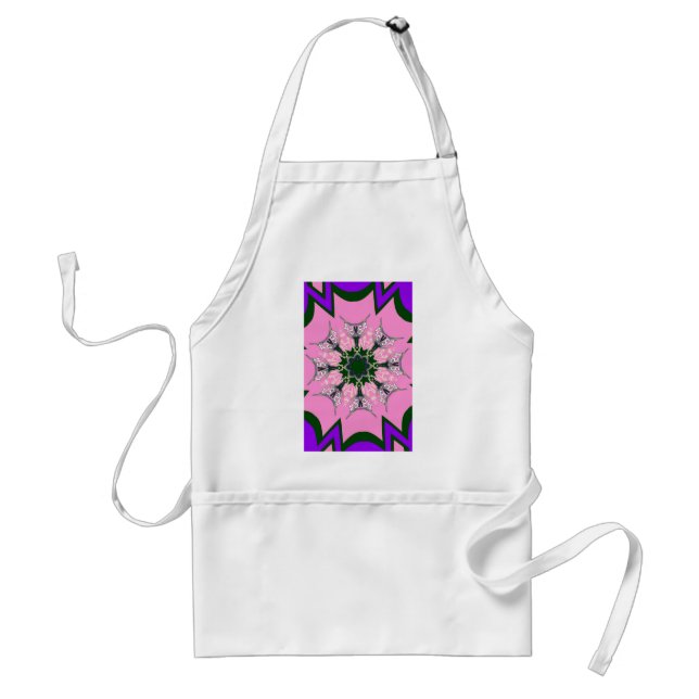 Tablier Beau motif de teinte violet rose bébé monogramme d (Devant)