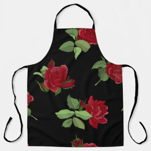 Tablier Beau motif floral vintage transparent avec ros