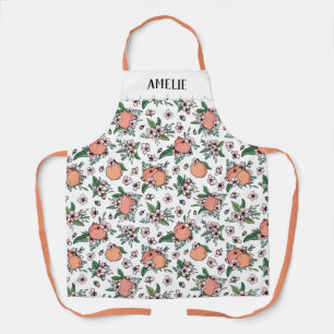 Tablier Beau Motif Peach Avec Votre Nom