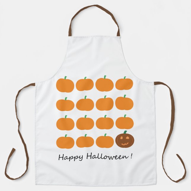 Tablier Beau Patch Citrouille Halloween (Recto)