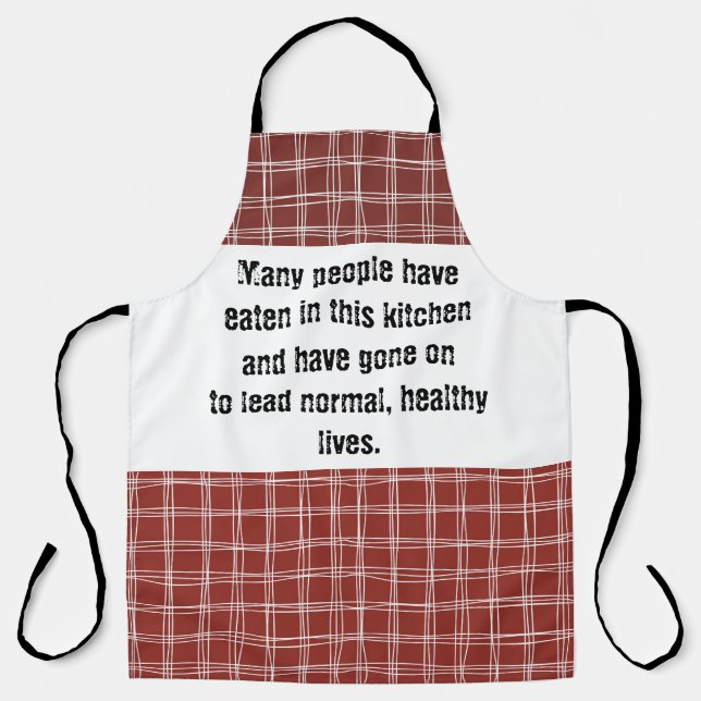 Tablier Beaucoup de gens ont mangé dans cette cuisine et s (Recto)