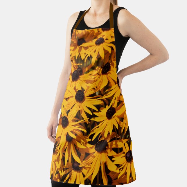 Tablier Beaux fleurs florales Rudbeckia Orange Conflowers (Insitu)