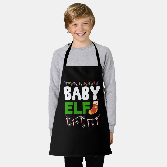 Tablier Bébé Elfe Noël Conception de vacances-84608 (Porté)