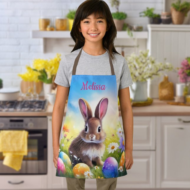 Tablier Bébé lapin de Pâques Brown (Créateur téléchargé)
