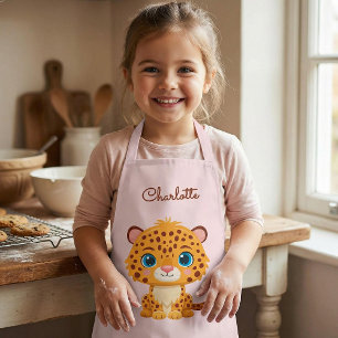 Tablier Bébé Léopard Mignon Animaux de Safari Enfants