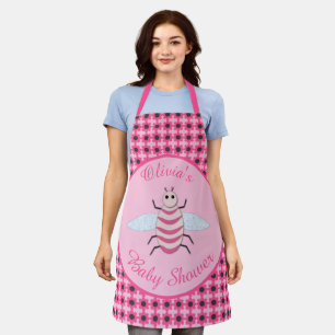 Tablier Bébée rose joli Baby shower personnalisé