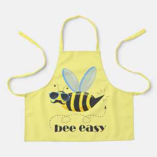 Tablier Bee caractère avec mustache lunettes de soleil Bee