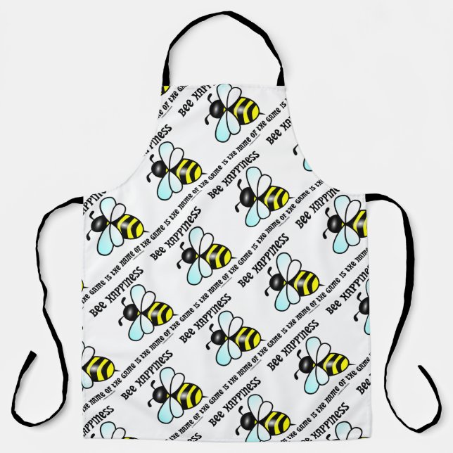 Tablier Bee Happiness Est Le Nom Du Jeu (Recto)