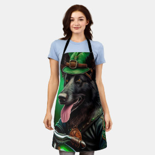 Tablier Belgian Shepherd conduite vélo St. Patrick's Day